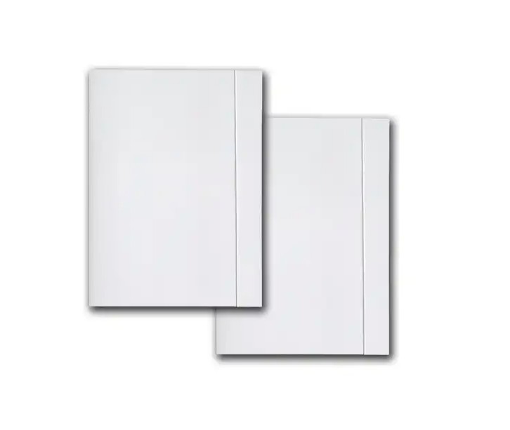 Teczka z gumką A4 1szt. 400g Barbara biała